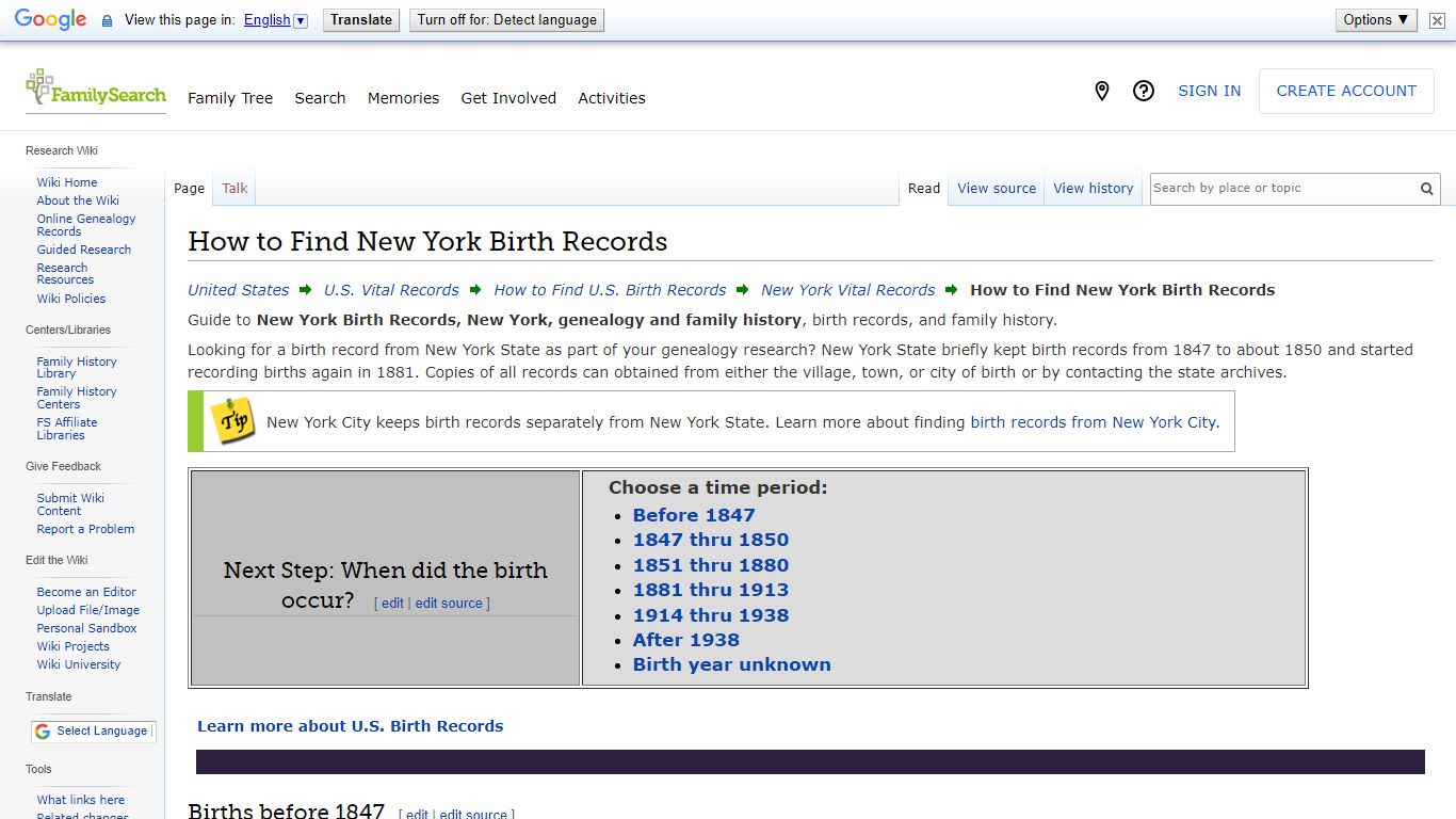 How to Find New York Birth Records • FamilySearch