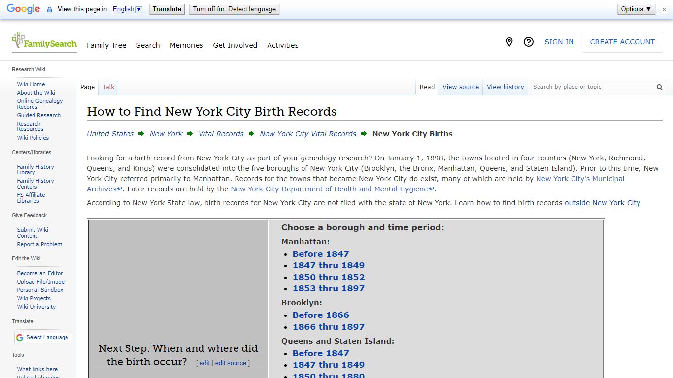 How to Find New York City Birth Records • FamilySearch