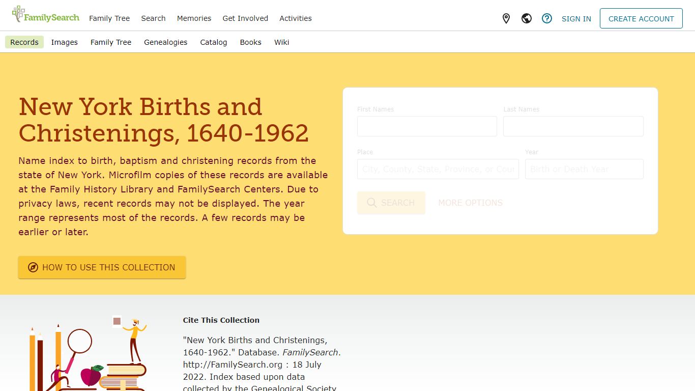 New York Births and Christenings, 1640-1962 • FamilySearch